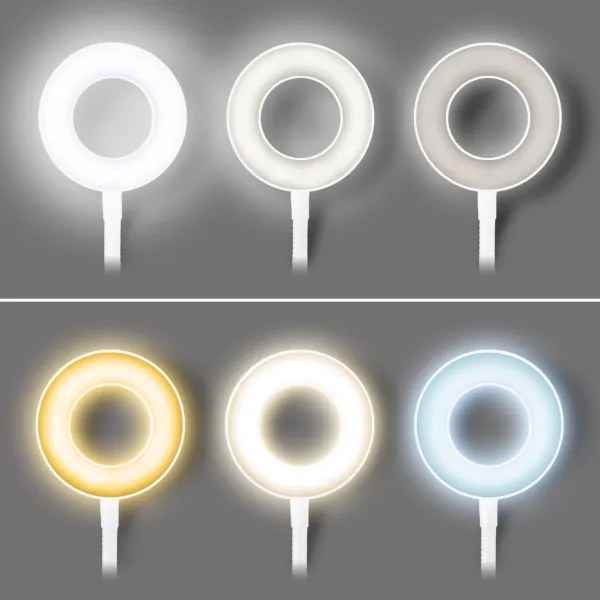 Solight WO66-W - Lampada da tavolo LED dimmerabile con clip LED/8W/230V 3000/4000/5000K bianco