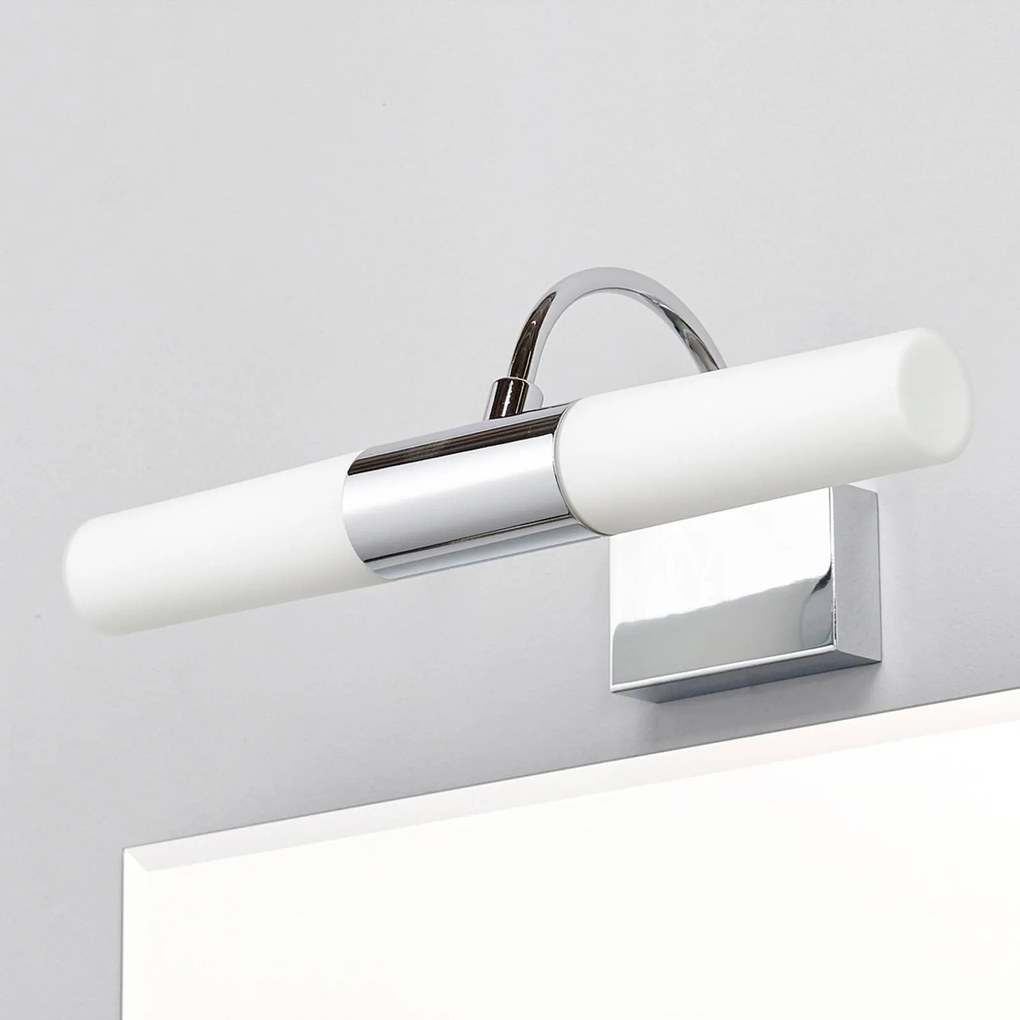 Applique da parete Devran Lindby, dimmerabile, Cromo / Argento, Bagno, Metallo, Moderno, Applique