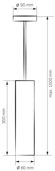 Lampadario LATI 1xGU10/8W/230V nero
