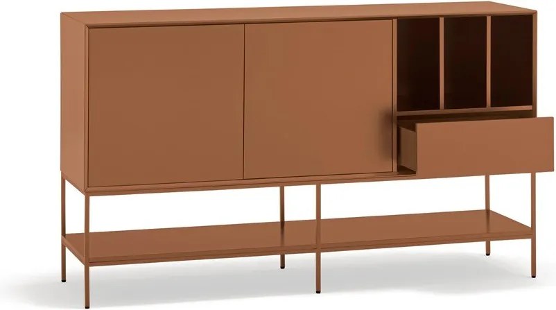 Cassettiera color mattone 166x98x45 cm Platt – Teulat