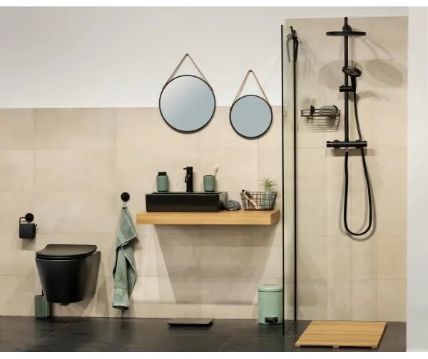 WENKO 24424100 - Specchio BORRONE 40x40 cm nero/argento