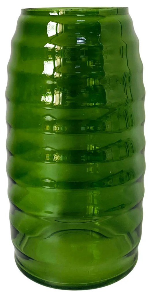 Vaso arredo vetro 28 cm verde