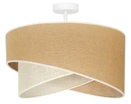 Duolla - Lampadario a plafone YUTE CELLO 1xE27/15W/230V diametro 45 cm marrone/grigio