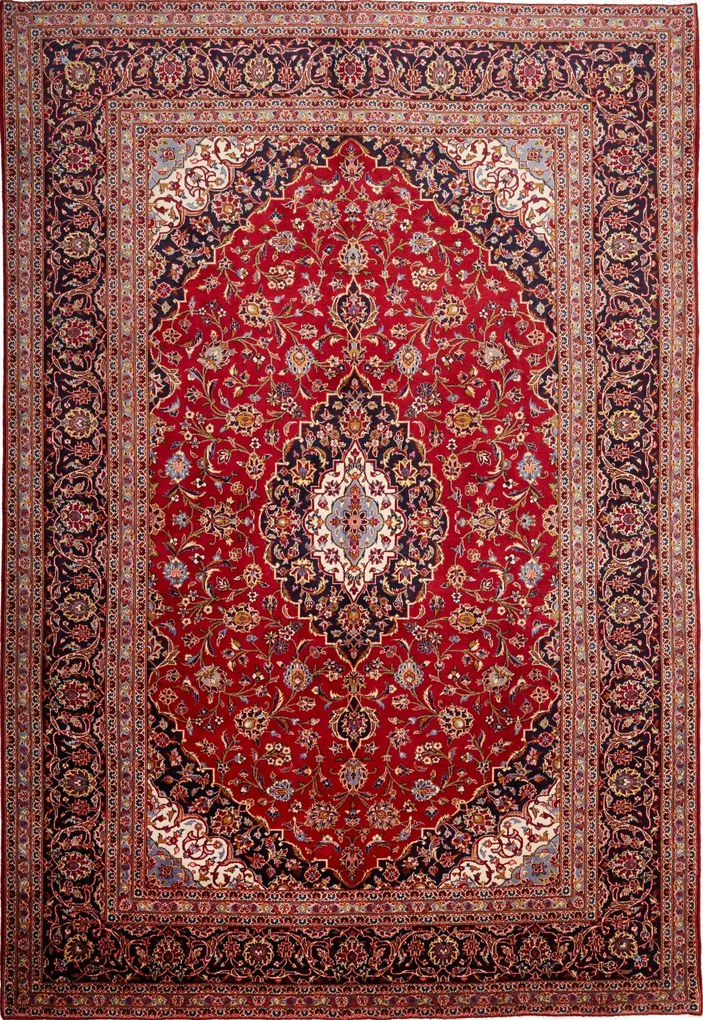 Kashan Tappeto persiano 250 x 350 Blu (Iran) Annodato A Mano