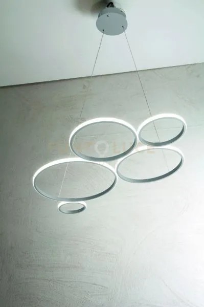 Sospensione pois silver 4000k 5767lm 60w dimmerabile l.108cm
