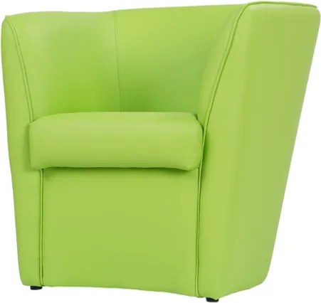 Poltrona poltroncina VALENTINA in ecopelle in tinta unita VERDE CHIARO