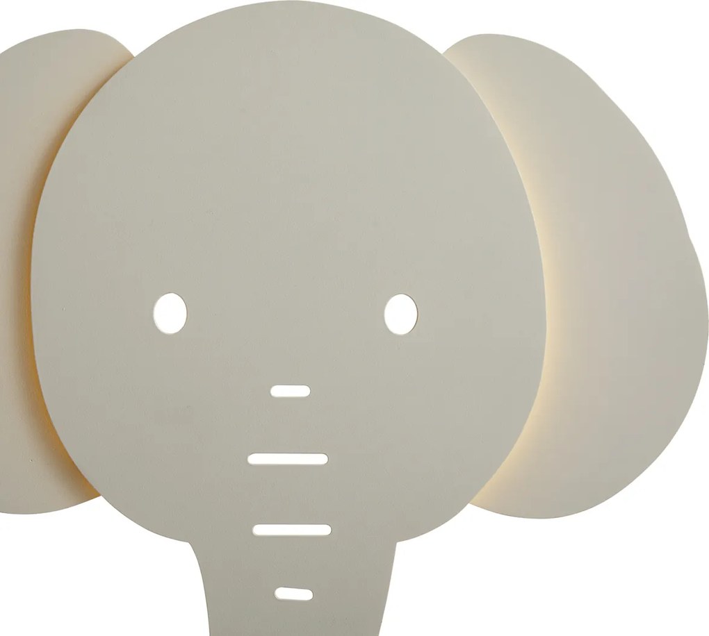Lampada da parete per bambini beige con LED dimmerabile a 3 livelli - Ellie l'Elefante