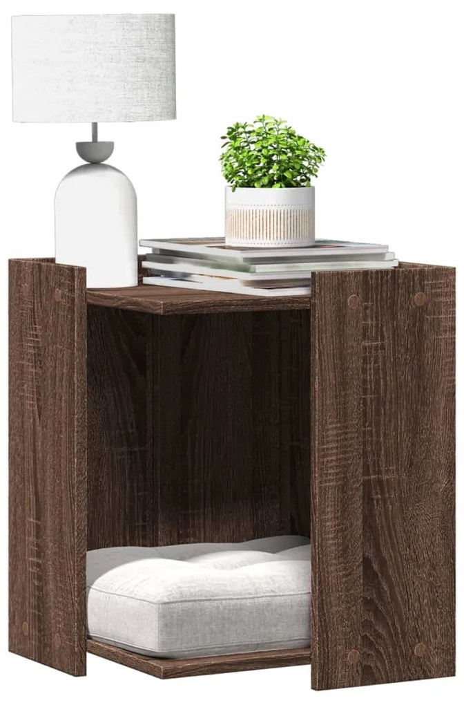 Recinto Lettiera Gatti Rovere Sonoma 60x40x40 Cm İn Truciolato /