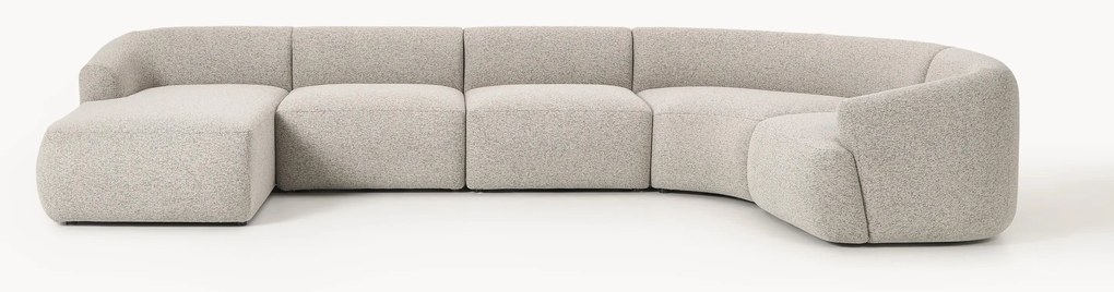 Divano angolare XL componibile in bouclé Sofia