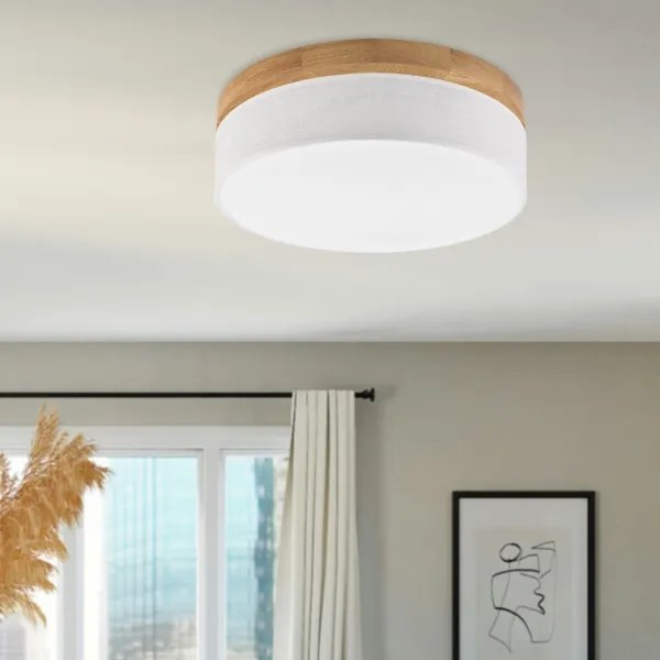 Brilagi - Plafoniera LED BELLADONNA LED/36W/230V Ø 40 cm bianco/rovere