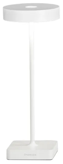 Lampada tavolo senza fili LED ricaricabile USB touch TAP Bianco 12x32 cm