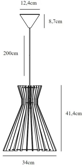 Nordlux - Lampadario a sospensione con filo GROA 1xE27/60W/230V