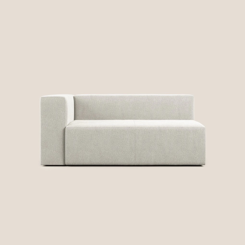 Nettuno modulo angolo/laterale maxi in morbido tessuto bouclè T07 bianco