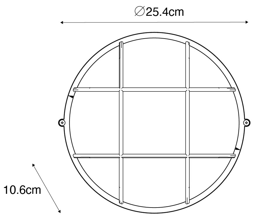 Lampada da parete per esterni industriale marrone ruggine IP44 - Hanneke