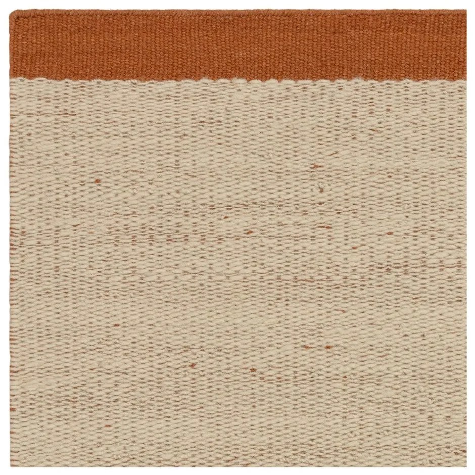Tappeto in lana intrecciata crema e terracotta 200x290 cm Lima Rust - Asiatic Carpets