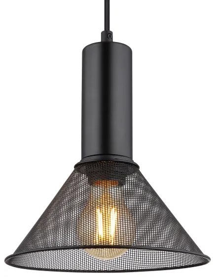 Globo 15648H1 - Lampadario a sospensione con filo JEDD 1xE27/60W/230V nero