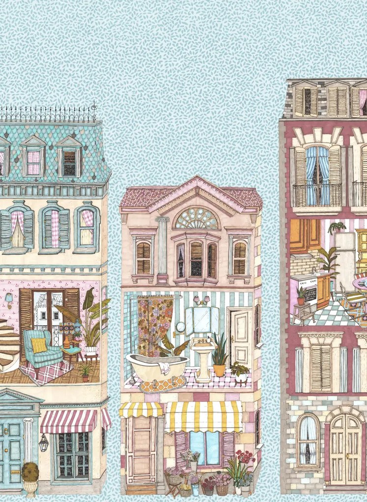 Coordonne Carta da parati panoramica Dolls House - Azure