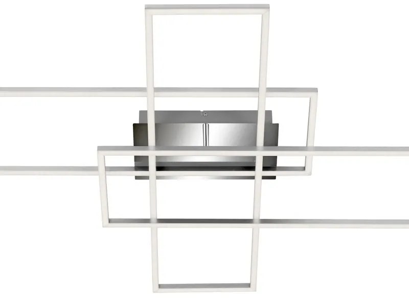 Plafoniera LED Frame argento IP20, 6600 lumen