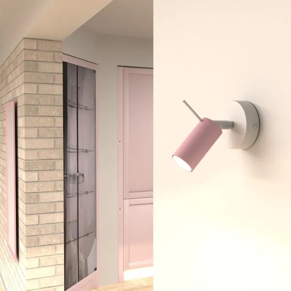 Faretto da parete PRESTON 1xGU10/40W/230V rosa