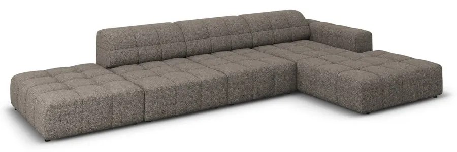 Divano angolare in grigio scuro (con penisola a destra) Chicago – Cosmopolitan Design