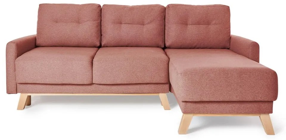 Divano letto variabile rosa ad angolo Pop - Bonami Selection