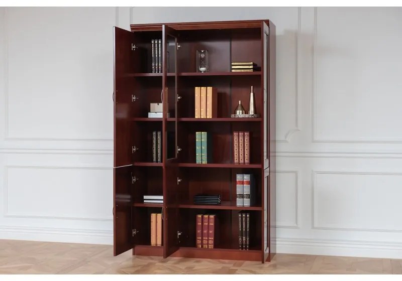 Libreria da ufficio in legno di noce con tre Stile Classico PRESTIGE C730A-Arrediorg.it