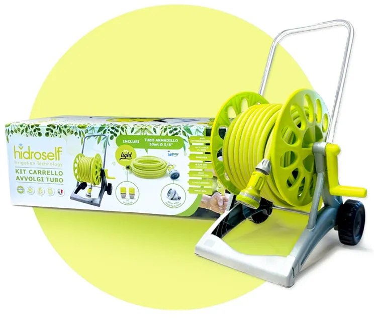 Tubo di irrigazione rigido IDROEASY HIDROSELF CARRELLO +30MT TUBO ARMADILLO L 30 m x Ø 17 mm