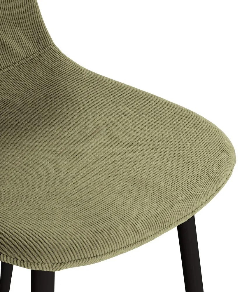 Sedie da pranzo in set verdi in imbottito 4 pz Minka – Marckeric