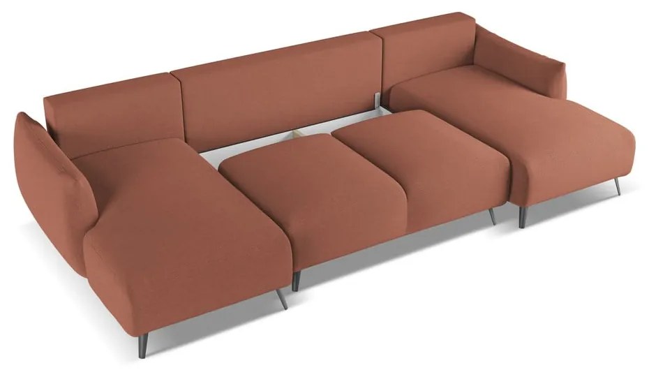 Divano angolare rosa Malie – Makamii