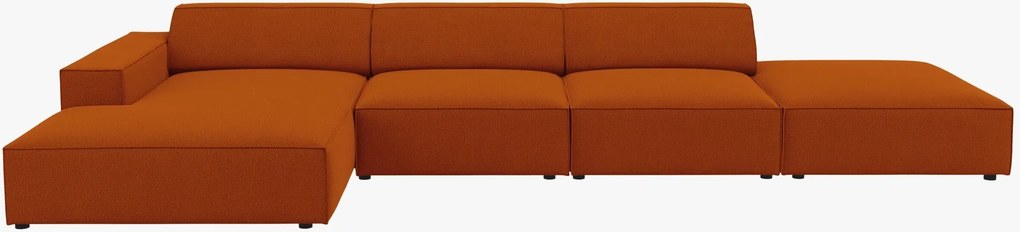 Divano angolare modulare Jodie 5 posti in tessuto Megan – L341 cm