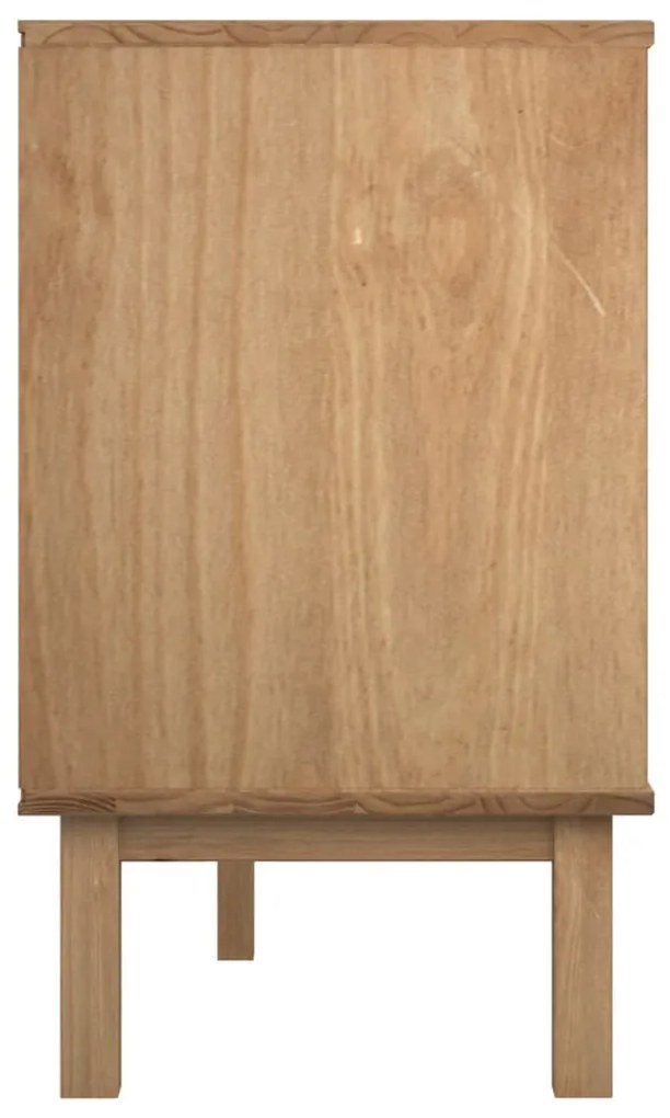 Cassettiera otta marrone e bianco 111x42x73,5 cm legno di pino