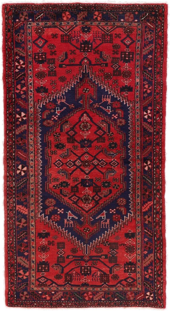 Hamedan Tappeto 210x110 (Iran) Annodato A Mano