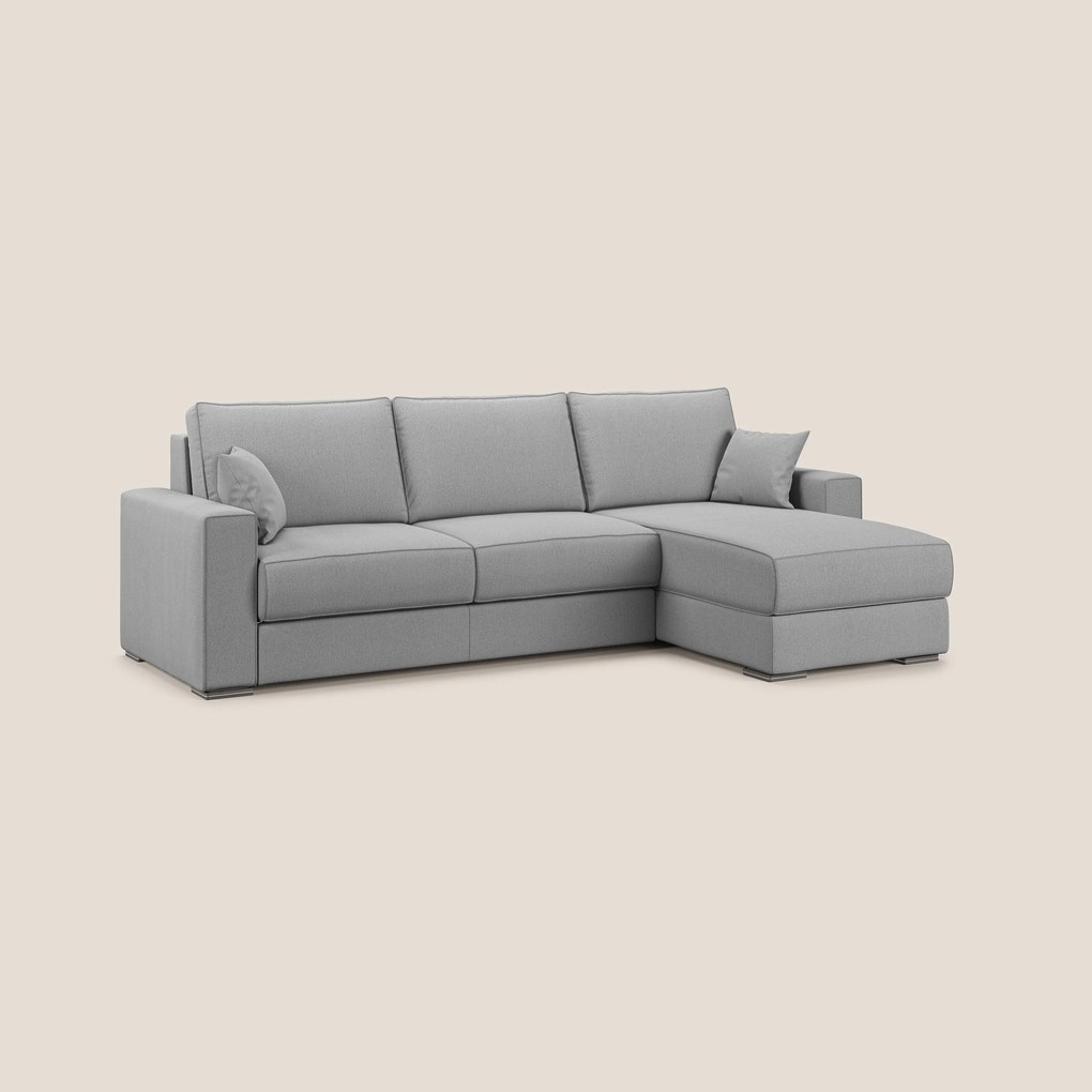 Dream Divano letto angolare in tessuto smacchiabile T05 grigio