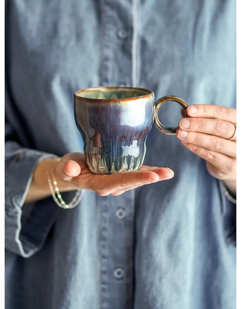 Tazzine in set blu in gres 4 pz 300 ml Nigel – Bloomingville