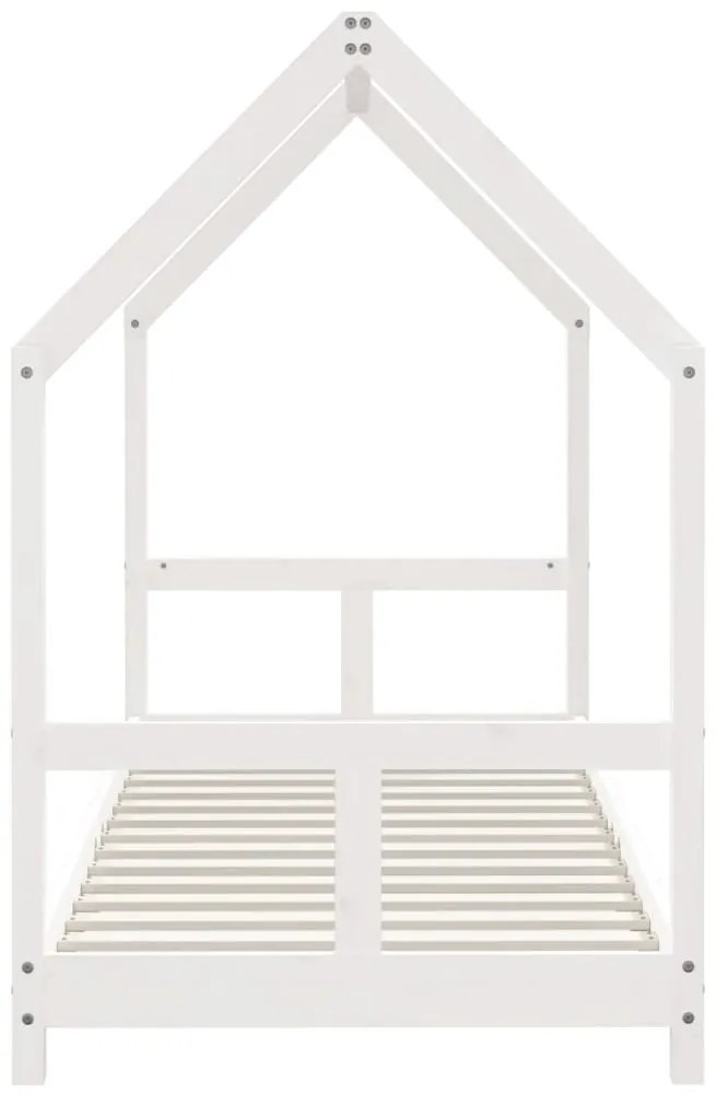Giroletto per bambini bianco 80x200cm in legno massello di pino
