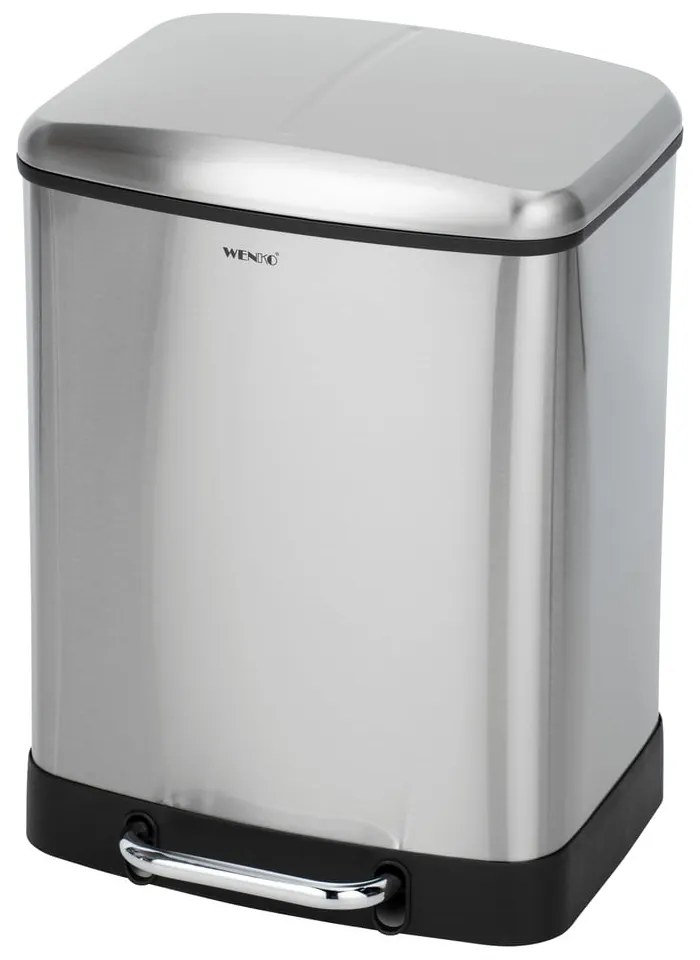 Cestino per rifiuti in acciaio inox 24 l Studio Duo - Wenko