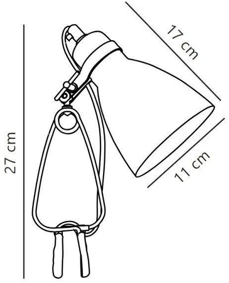 Nordlux - Lampada da tavolo con morsetto CYCLONE 1xE14/15W/230V nero