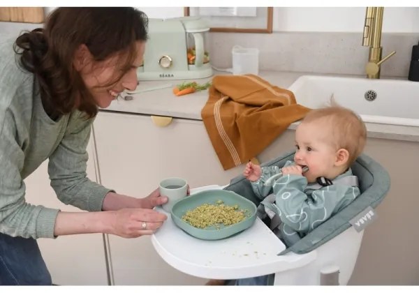 Beaba - Set per la pappa per bambini Verde Salvia, 4 pezzi