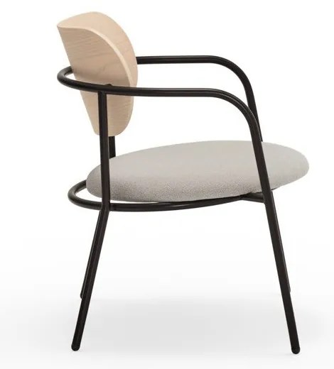 Sedia da pranzo grigio chiaro in frassino Eclipse - Teulat