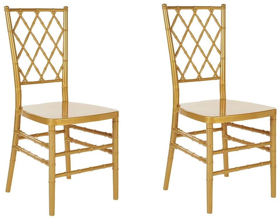 Set di 2 sedie da pranzo oro CLARION Beliani