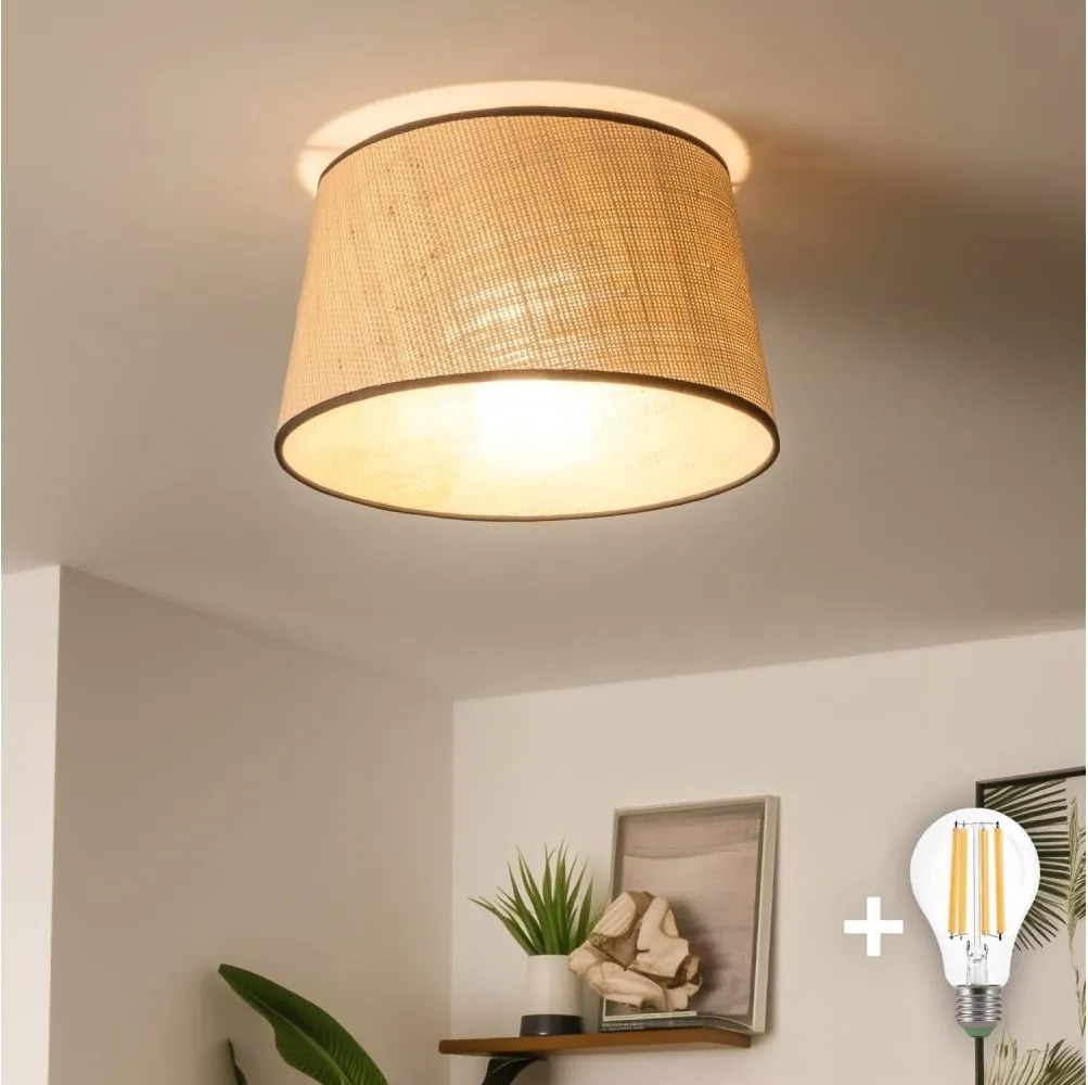 Brilagi - Plafoniera LED CERIA 1xE27/40W/230V, diametro 35 cm, beige
