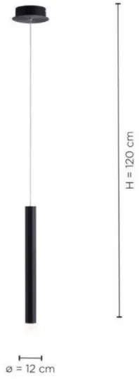 Leuchten Direkt 15202-18 - Lampadario LED su filo BRUNO LED/4,8W/230V nero