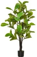 Easycomfort Ficus Artificiale per Interni ed Esterni, Pianta Artificiale Realistica con 78 Foglie, 130cm