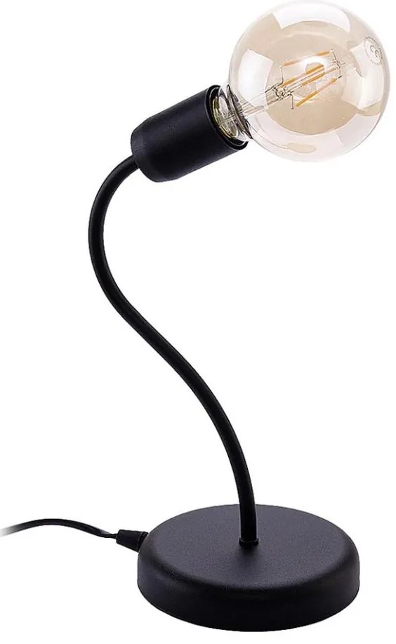 Jupiter 1673 - Lampada da tavolo LUCE 1xE27/60W/230V nero