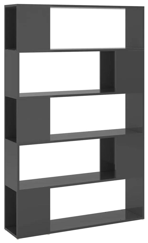 Libreria/divisorio grigio lucido in legno multistrato