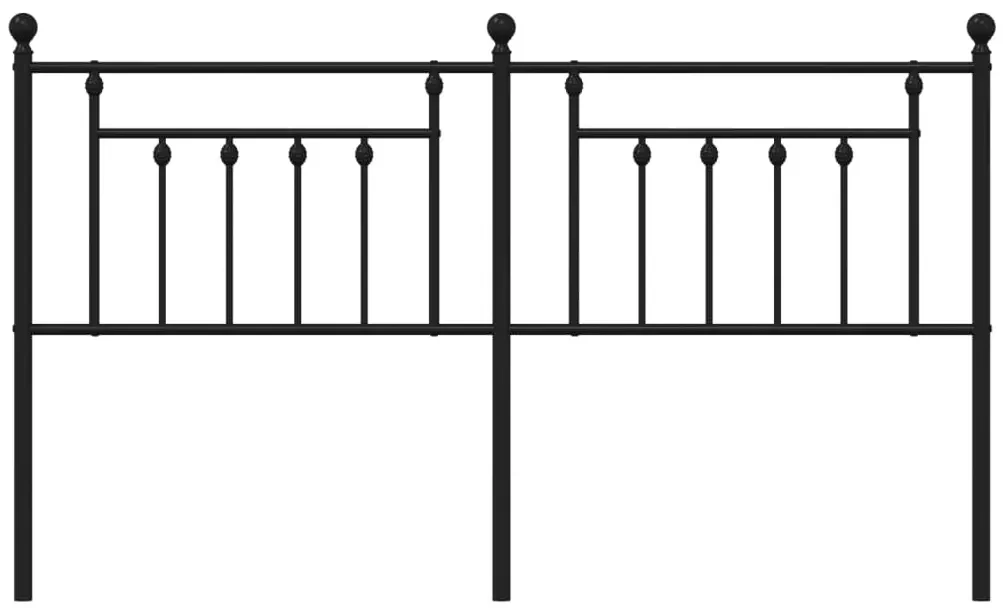 Testiera in metallo nero 180 cm