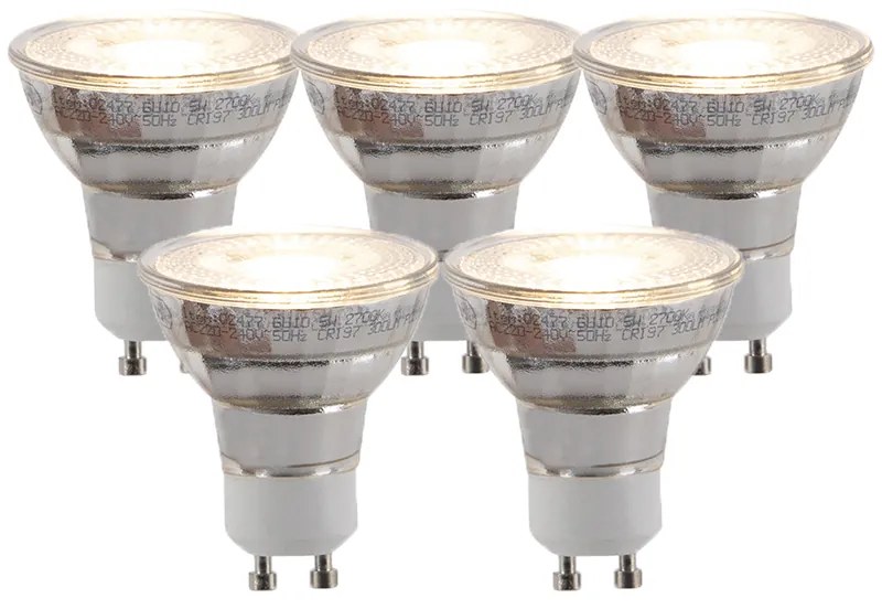 Set di 5 lampadine LED dimmerabili a 3 livelli GU10 5W 260lm 2700K