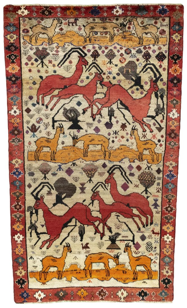 Gabbeh Tappeto 200x120 (Iran) Annodato A Mano