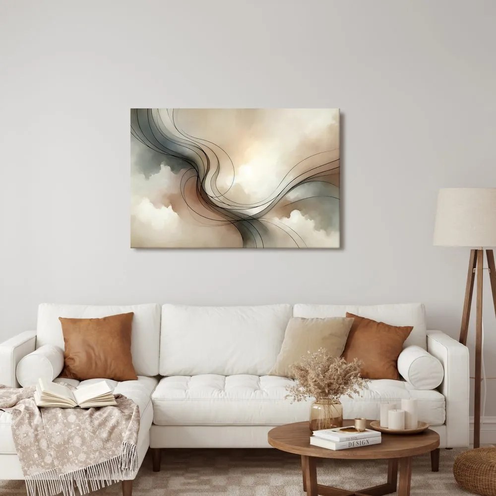 Quadro su tela – Linee delicate nello spazio