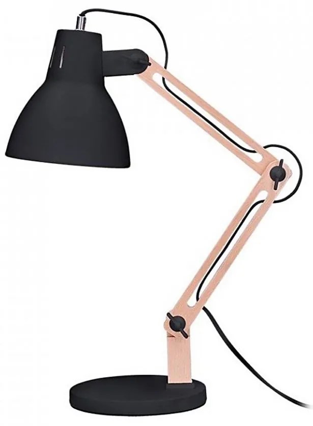 Solight WO57-B − Lampada da tavolo FALUN 1xE27/25W/230V nero